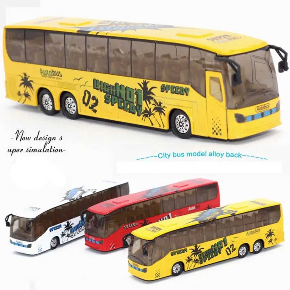 Hobbies Light and sic High Imitation Alloy Vehicle Model Extended Bus Toys Pull Back Free shipping