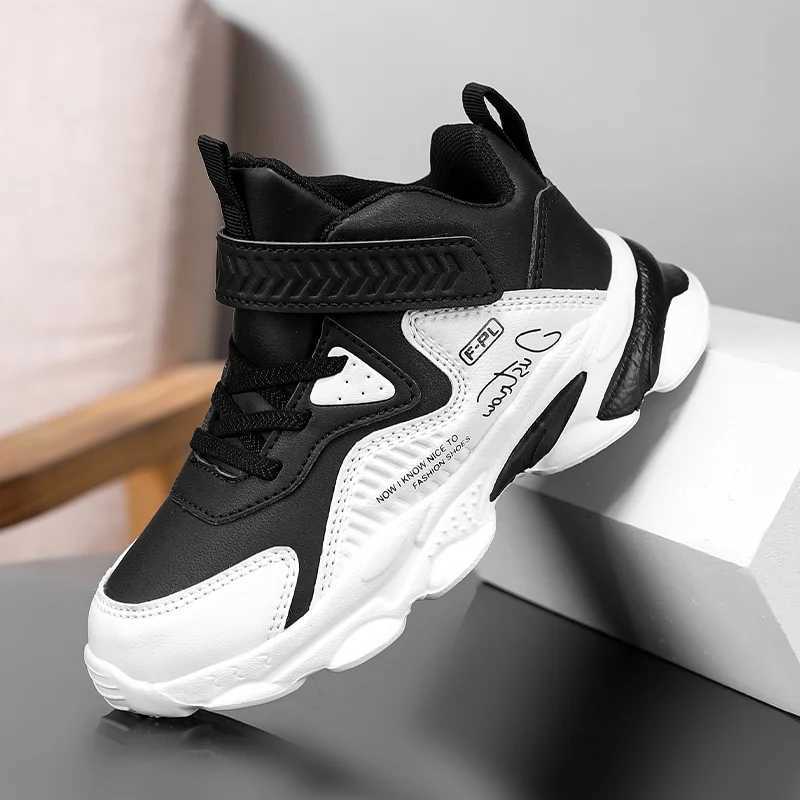 Childrens Sneakers Leather Casual Flat Comfortable Walking Shoes 2024 New Trendy Kids Tennis Shoes for Boy W250225