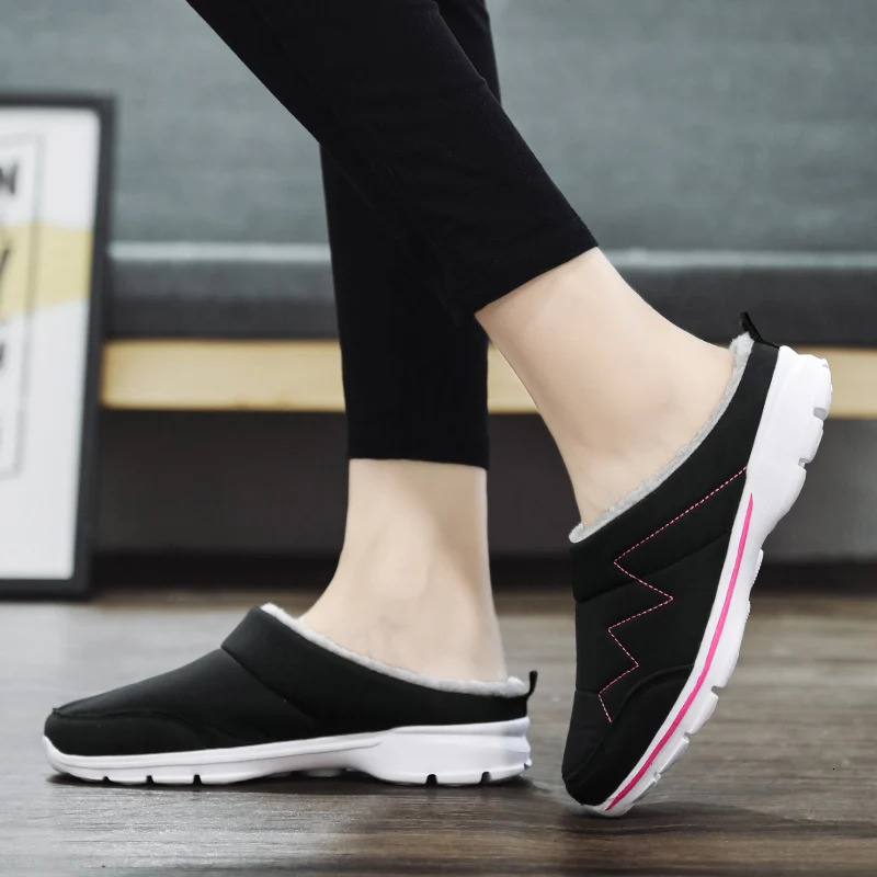 Men Slippers Winter Warm Plush Home Indoor Couple Slippers WaterProof Soft Comfort Winter Shoes Men Footwear Large Size 36-250225bj