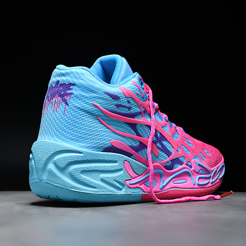 Free shipping 2025 spring couple breathable sports shoes outdoor indoor wear resistant combat basketball shoes