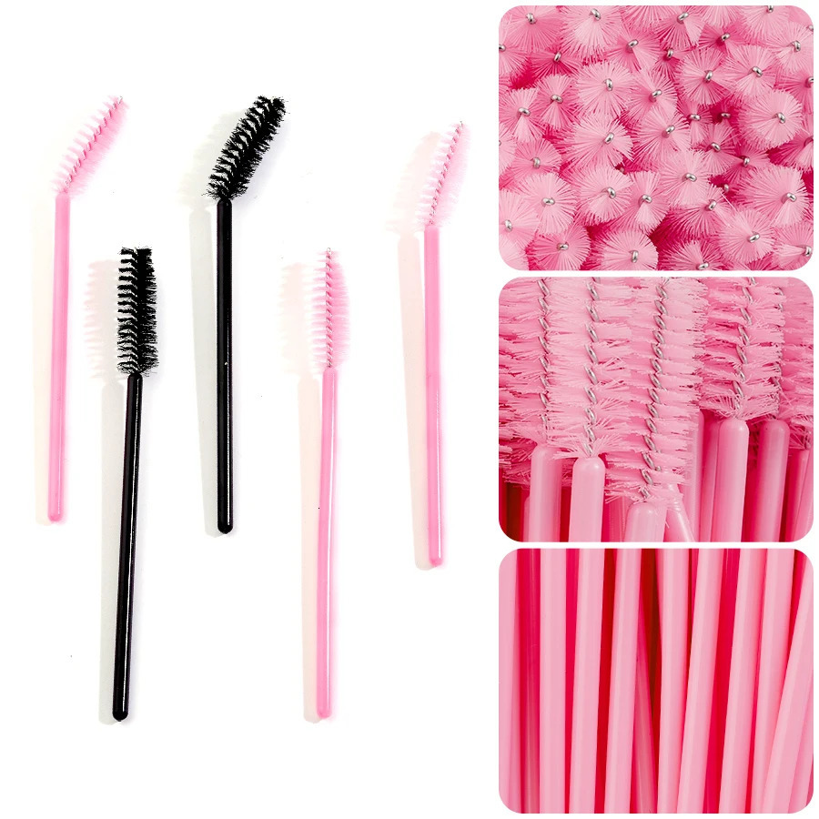 500/1000pcs Eyelash Brushes Wholesale Disposable Eyelashes Mascara Brushes For Eye Lashes Extension Eyebrow Wands Makeup Tools 250224