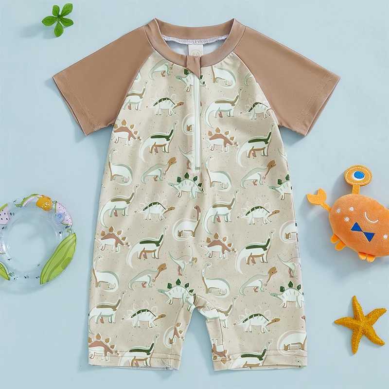 Baby Girls Swimsuit Floral Print Ruffle Sleeve Swimwear with UPF 50 Sun Protection Bathing Suit Beachwear X250224