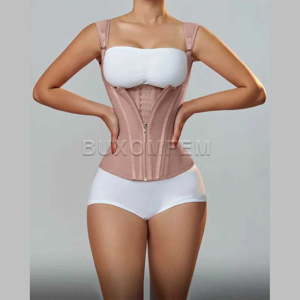 New Arrival Fajas Colombians Girdles with Row Buckle and Zipper Unique Postpartum BBL Corset Binder Waist Body Shaper for Women Post Surgery Z250225
