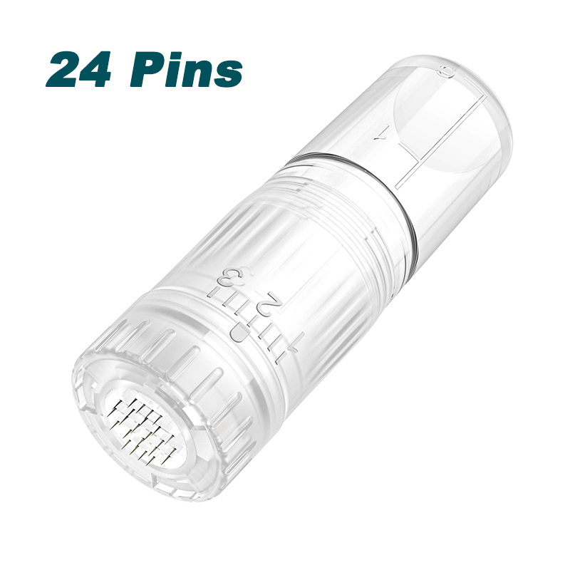 50Pcs Hydra Pen H5 Microneedle Cartridge 4-pole EMS Microcurrent Microneedling 12pin 24pin 36pin HS HR for Dermapen H5 Hydra.Pen H3 Nano-HR Nano-HS H1