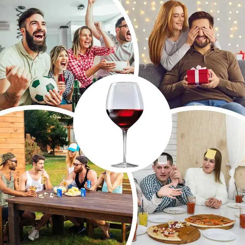 1pc Giant Wine Glass Creative Oversized Goblet Crystal Glass Reusable Luxury Party Family Gatherings Celebrate Barware GlasswareXJ250225