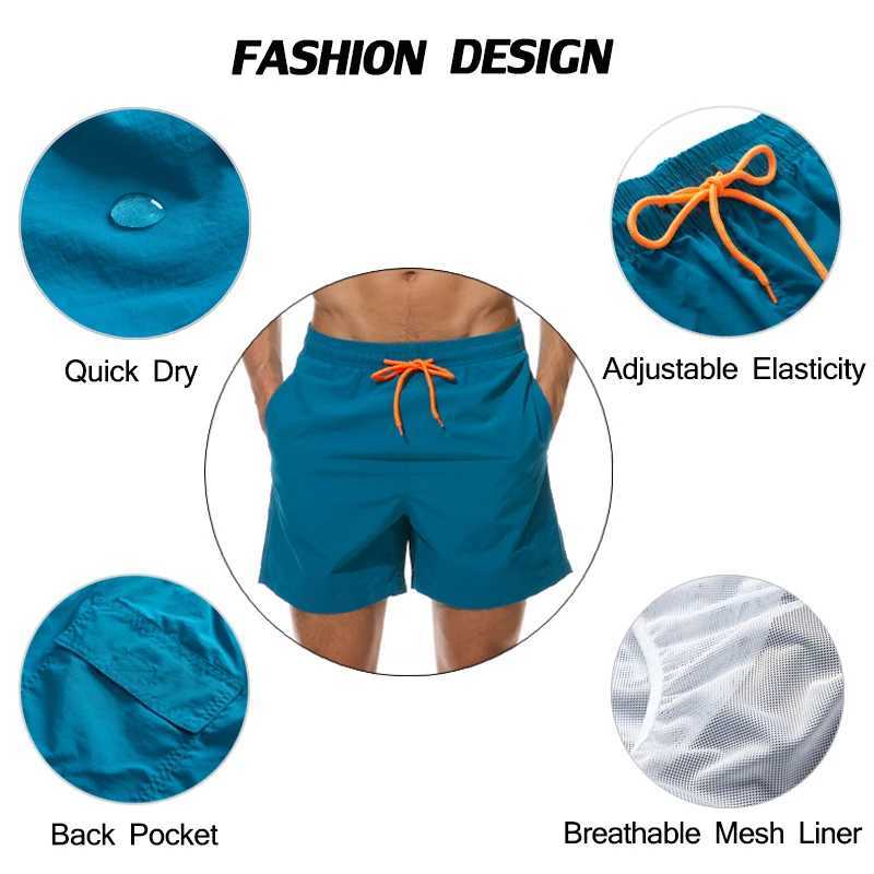 ESCATCH Mens Swimwear Swim Shorts Trunks Beach Board Shorts Swimming Pants Swimsuits Mens Running Sports Surffing Shorts W250224