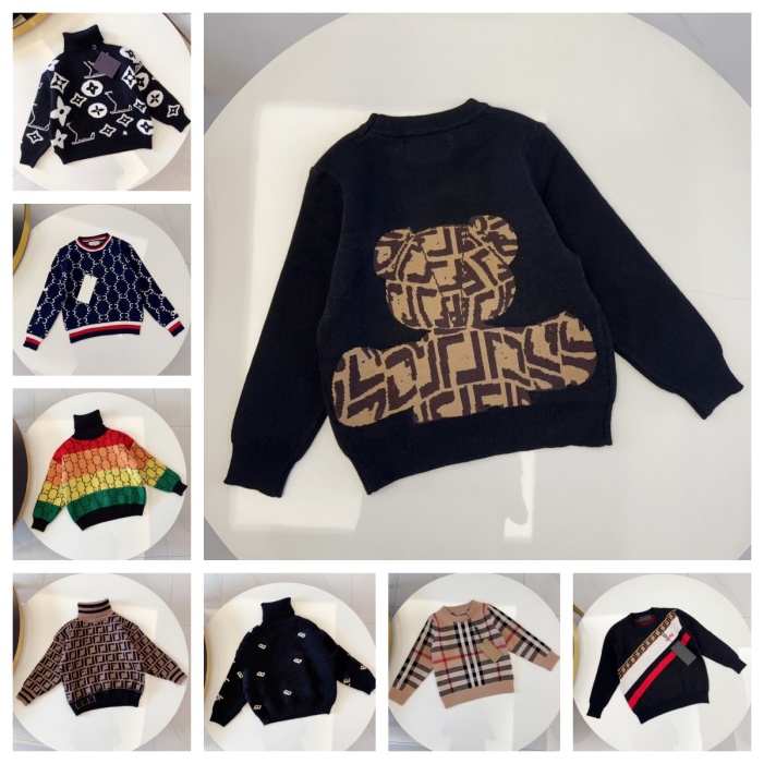 Designer Children's Sweater Brand Boys Girls High Quality Sweaters Children's Warm baby pullover Autumn and Winter luxury sweatshirt Size 90cm-150cm A9