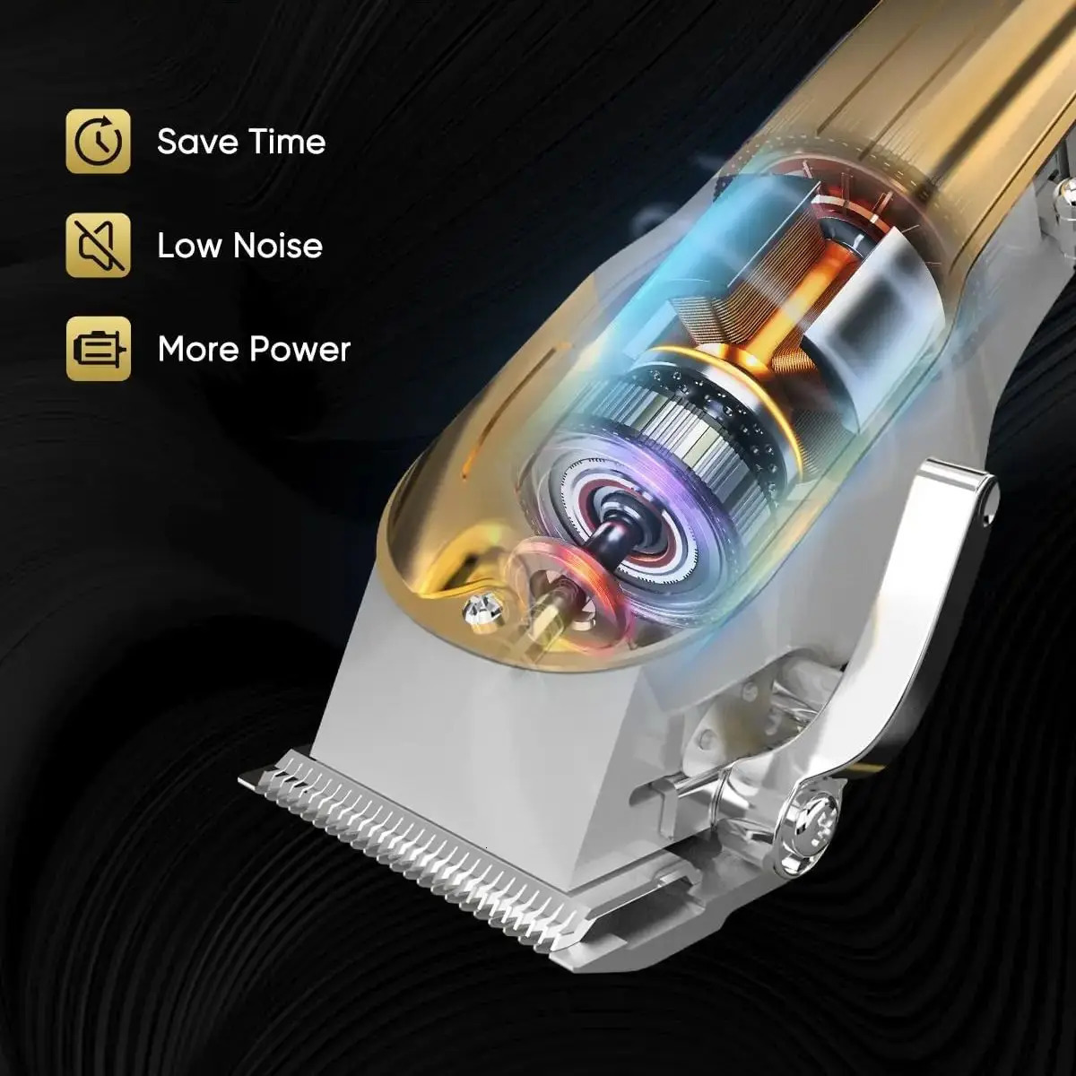 Sejoy Hair Clippers for Men Cordless Trimmers with LCD Display Guide Combs Cutting Machine Rechargeable Barber Kit 250217