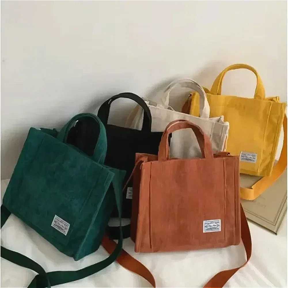 Luxury Designer Handbag Corduroy Ladies Bag 2024 Trend Single Shoulder Bag Solid Color Buckle Messenger Bag Small Square Bag Z250225