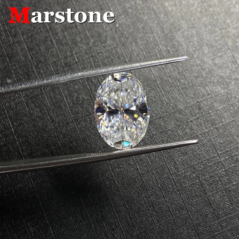 EU Quality Oval Loose Stone 0.1-20ct Rare D Color Lab Grown Super White Certified Hand Cutting Oval 250222