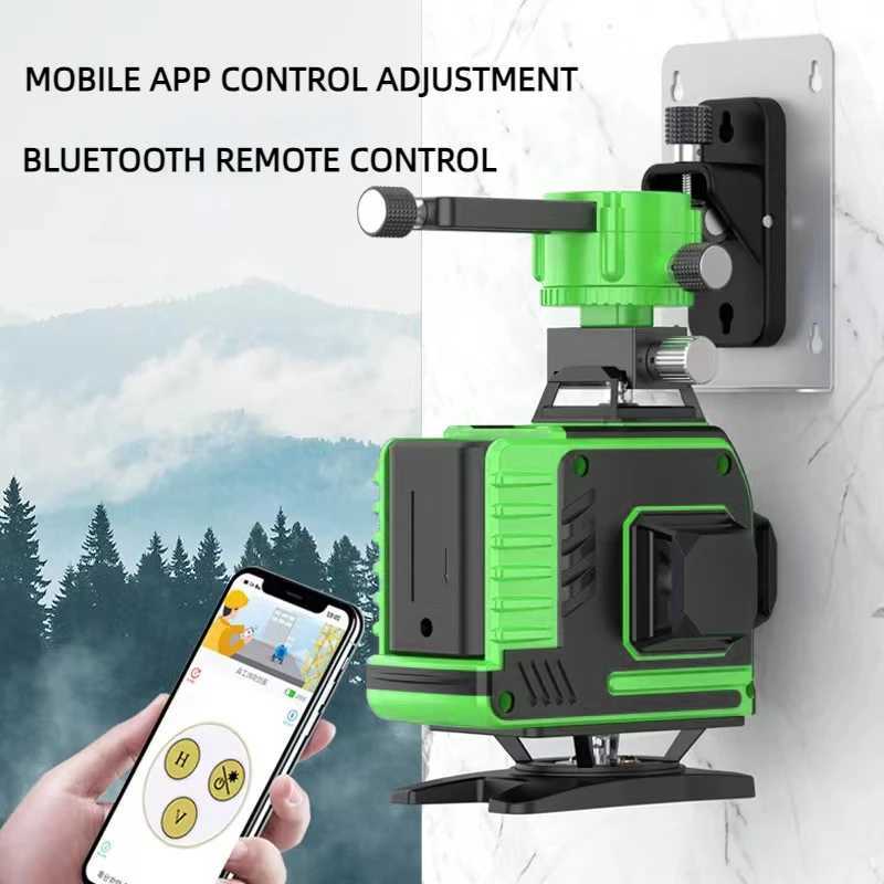 Leveling 16 Omnidirectional Self-leveling Lines Level Wall 360 4D Laser 3 Sticker with batteries Ground Function Tool two X250225