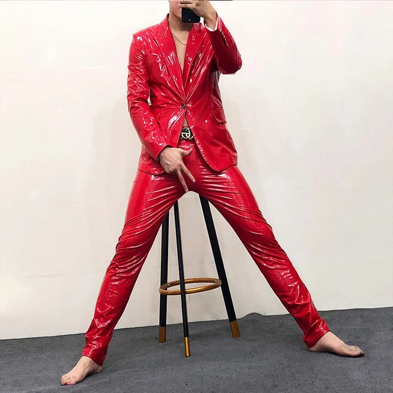 Men Leather Suits Jacket Fashion Slim Casual Coats Solid Color Business Suits Jackets Mens Tops Mens Clothing 2024 Winter 250224