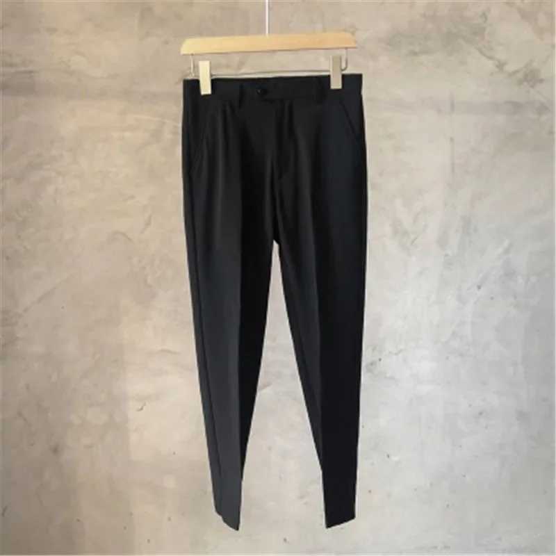 Mens spring and autumn stretch cut pants Korean trend straight leg casual mens leggings fashion suit pants W250225