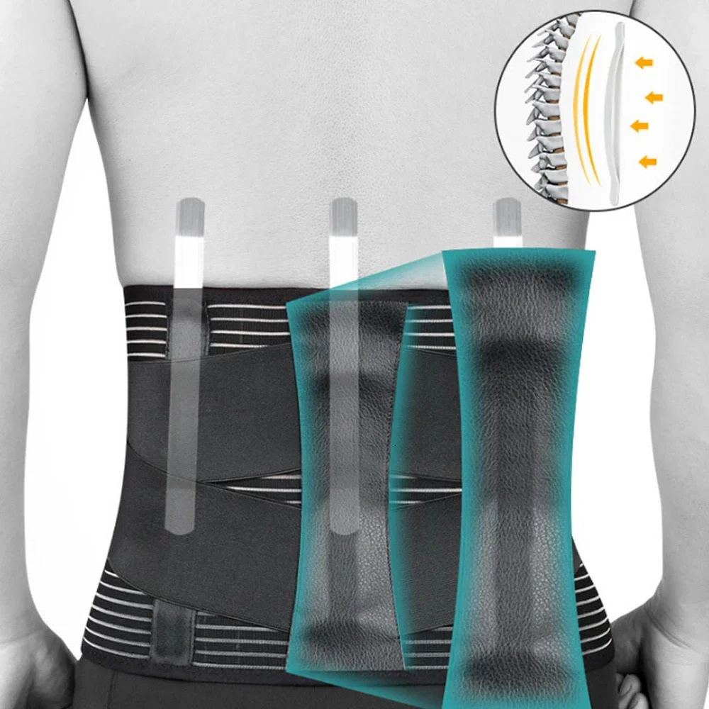 Sports Waist Support Back Support Belt Waist Trainer Corset Sweat Brace Trimmer Home Work Ortopedicas Spine Support Pain Relief 250224