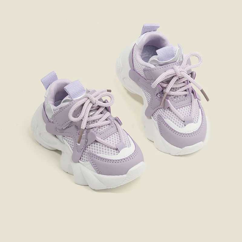 Children Chunky Sneakers Toddler Boys Mesh Breathable Running Shoes Girls TPR Casual Sport Shoes Kids Platform Shoes Tennis 3-6Y W250225