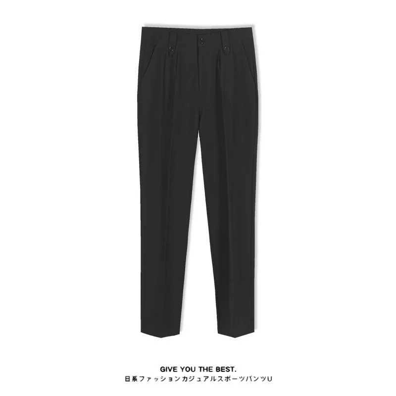 Summer Thin Ninemore Mens Suit Pants 2024 New Straight-Leg Drop Sensing Mens Casual Small Trousers No Ironing Required W250225