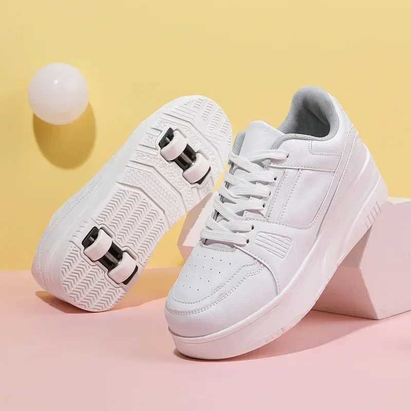 Roller Skate Shoes Kidswith Wheels CHIldren Rollerskates Fashion Outdoor Sports Shoes Girls Boys W250225