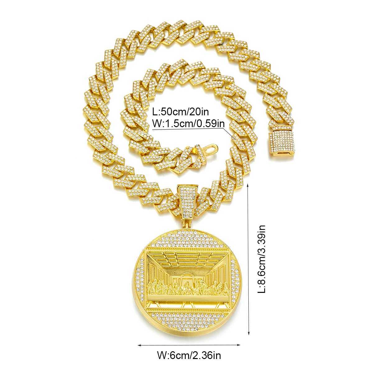 New trend Last Supper Round Pendant Necklace Jewelry High Quality 1M Cuban Chain Mens and Wens Christmas Gifts X250224