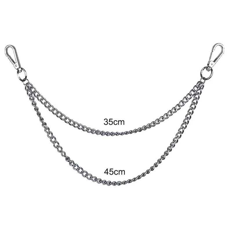 Metal Punk Rock Layered Chain Keychains for Men Women Waist Key Chain Walt Jeans Hip-hop Pants Belt Chains Jewelry AccoriesXJ250224
