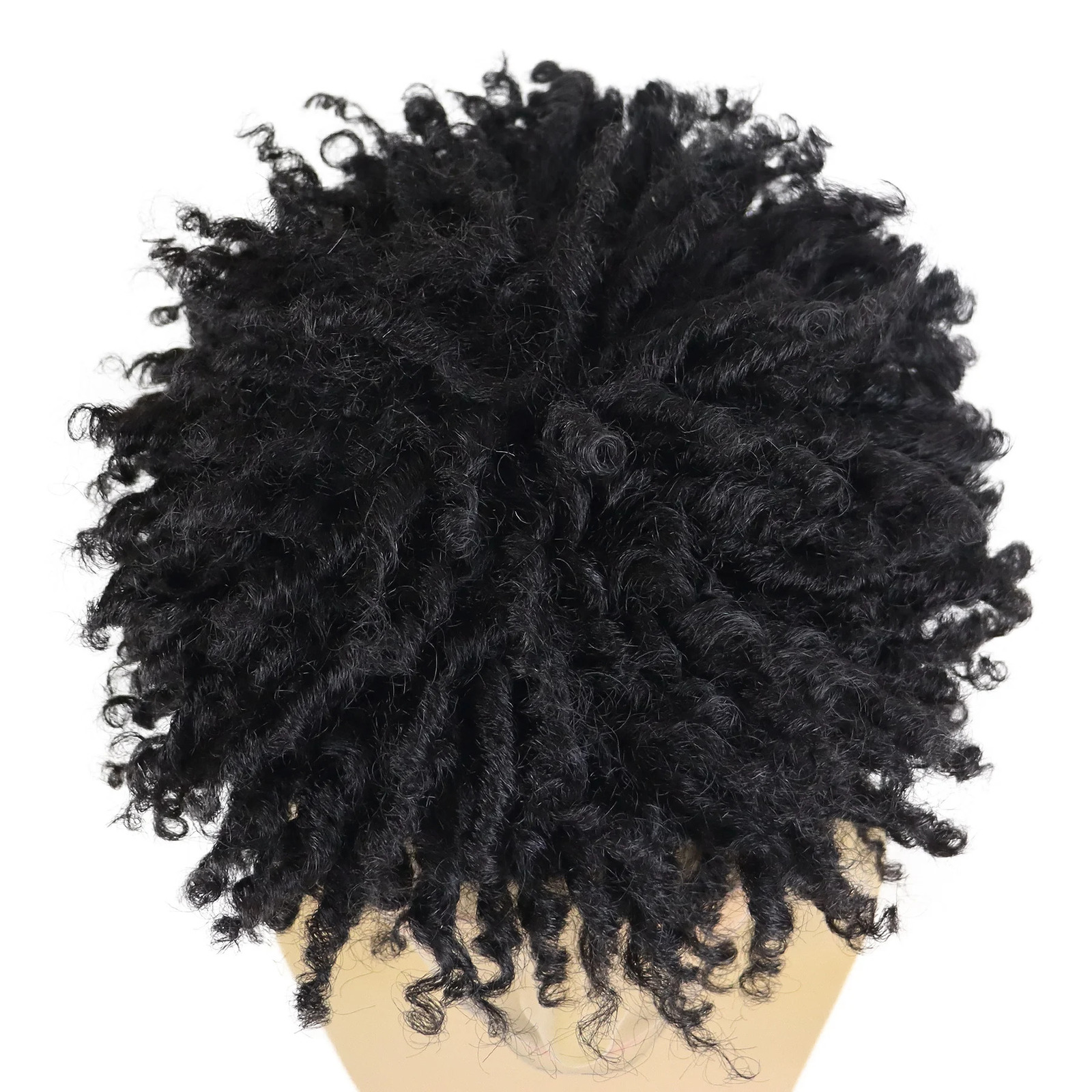 Synthetic Mens Wigs Short Braided Wig Black Dreadlock Wigs Afro Curly Hairstyles Male Wig with Bangs Cool Male Gradient Brown 250224