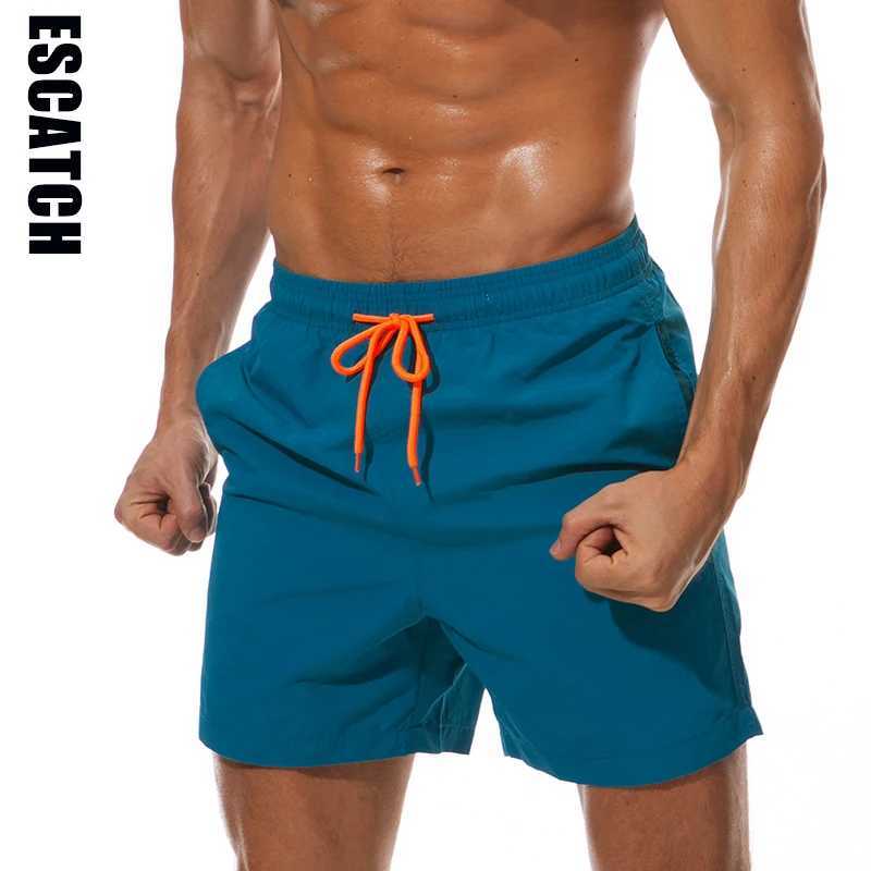 ESCATCH Mens Swimwear Swim Shorts Trunks Beach Board Shorts Swimming Pants Swimsuits Mens Running Sports Surffing Shorts W250224
