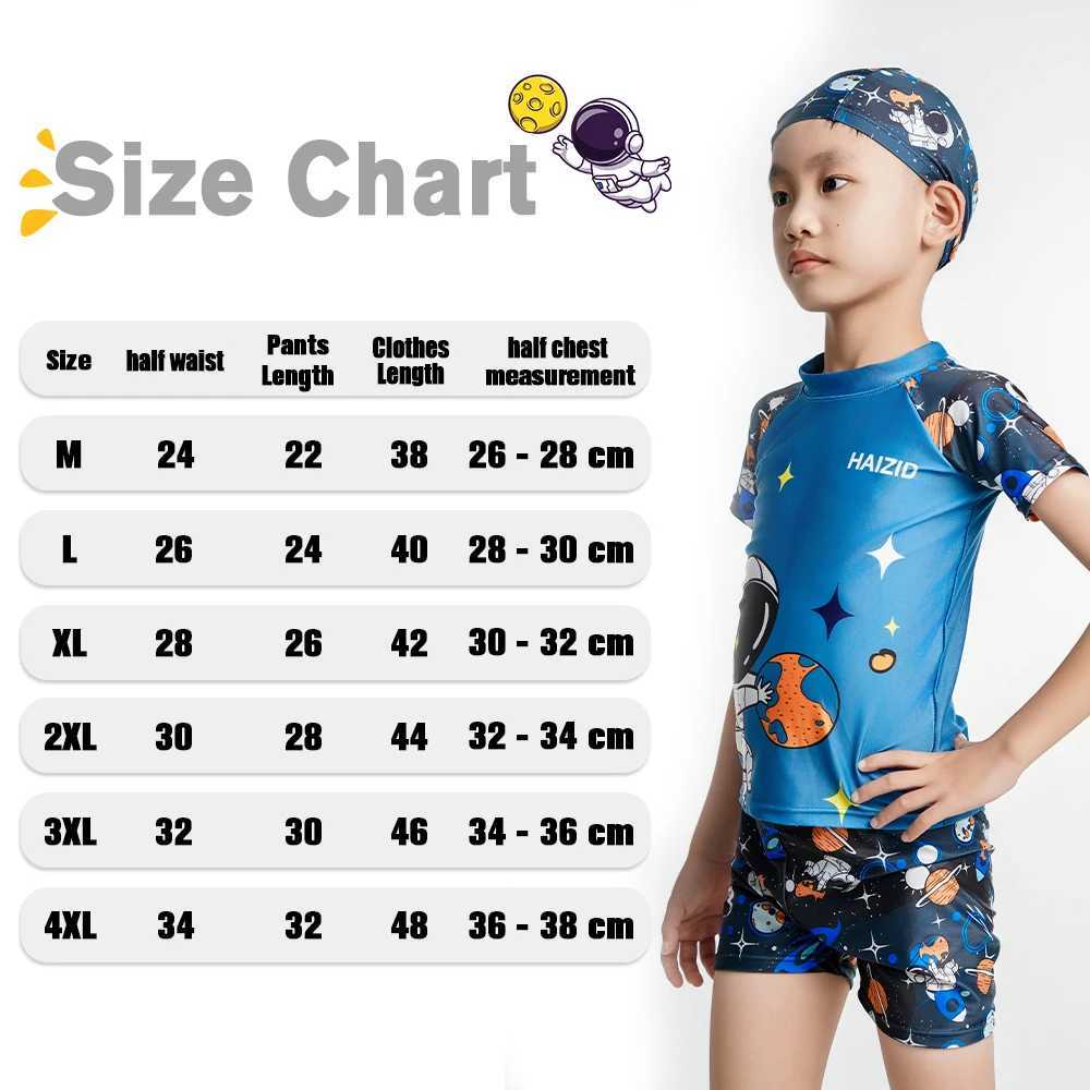2025 Childrens New Swimsuit Cartoon Pattern Childrens Swimwear Boys Split Design Suitable Swimming Suit Beachwear with Hat X250224