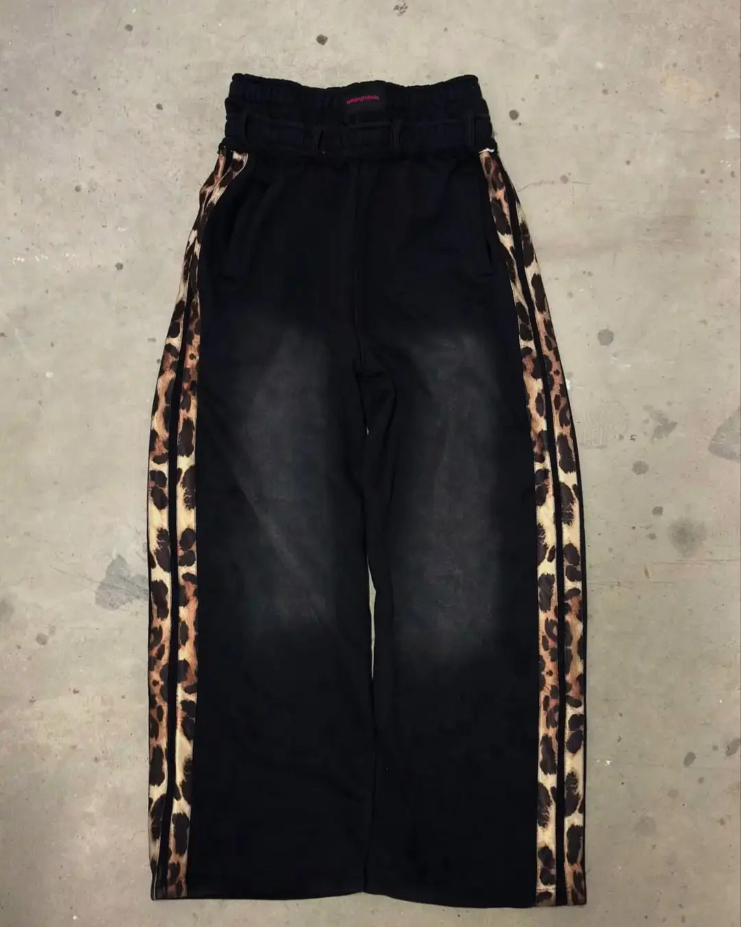 American Retro Leopard Print Straight Loose Pants Fashion Trend Street Wide-leg Pants Harajuku Hip Hop Y2k Pants Streetwear 250225