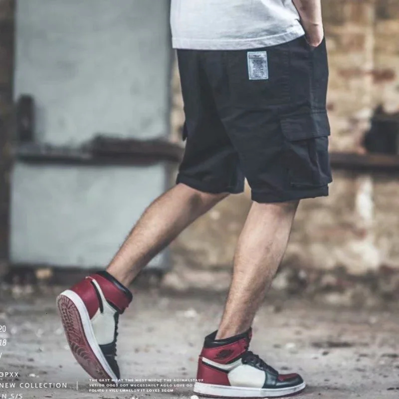 Male Short Pants Baggy Bermuda Long Loose Half Mens Cargo Shorts Black Wide Clothes Summer Comfortable Elegant Y2k Jorts 250225