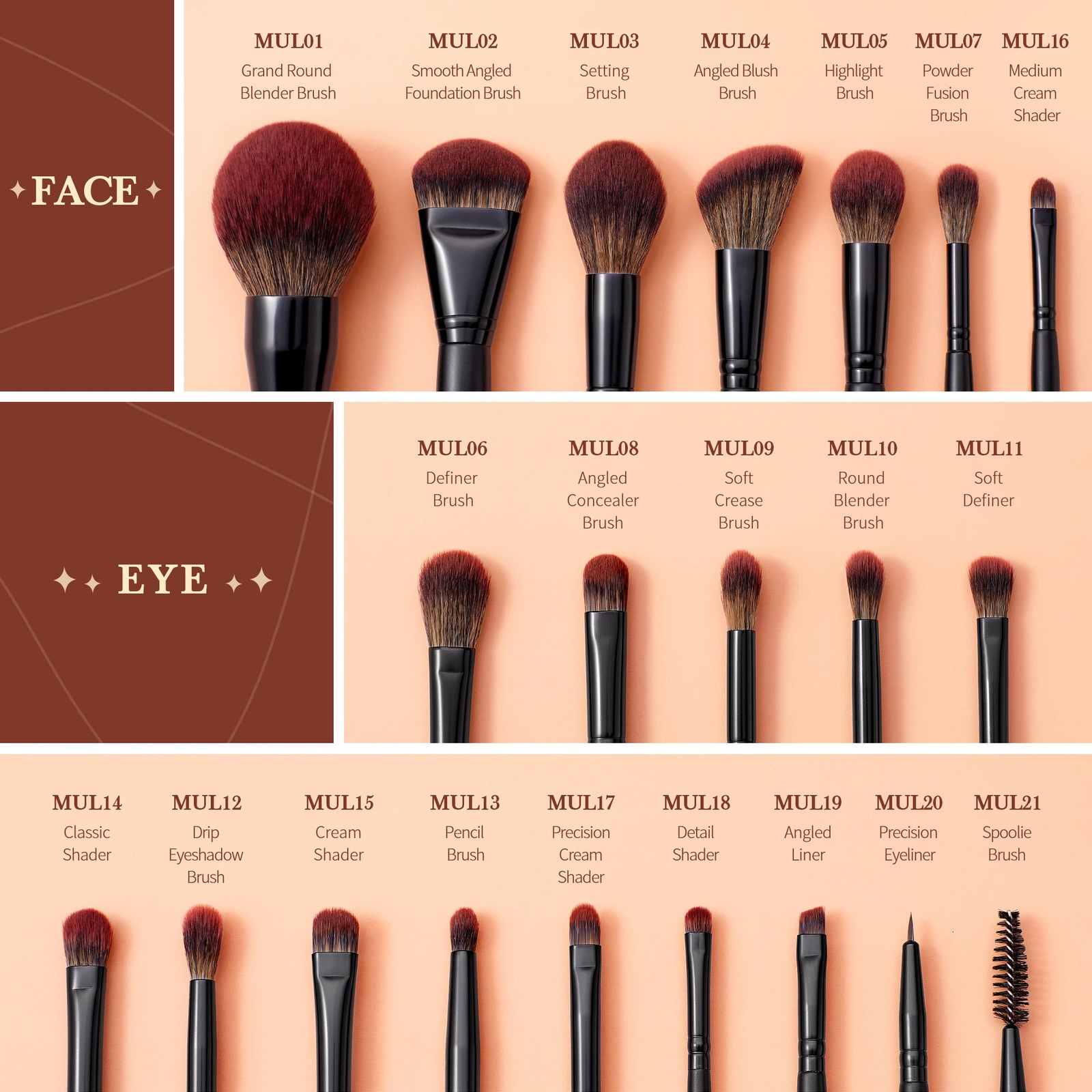 Jessup Makeup Brushes Set 3-21pcs Premium Synthetic Big Powder Foundation Concealer Eyeshadow Eyeliner Spoolie Wooden T271 250305