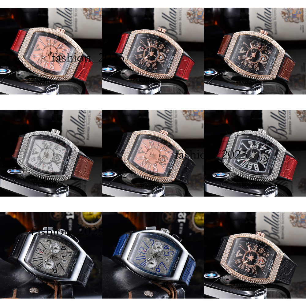 Franck Mueller Watch Designer Watch Double Calendar Re-Engraved Wine Barrel Type Automatic Mechanical Watch Men's Frank Mueller Watches Montre De Luxe 2dd