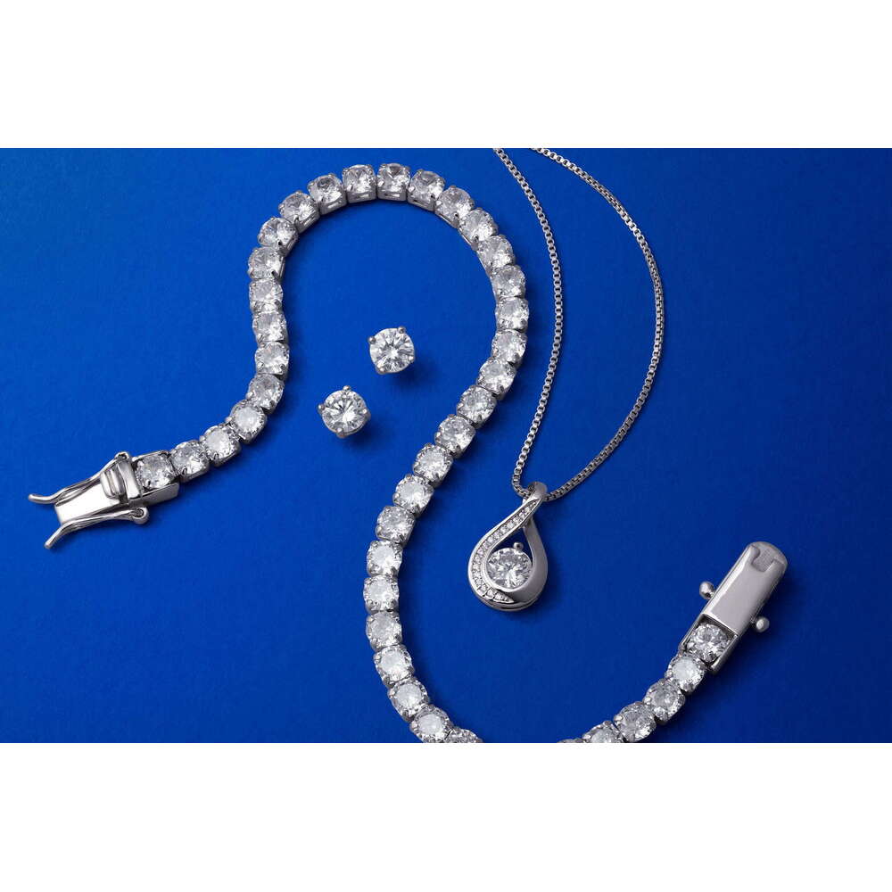 liance Women s Fine Sier Plated Cubic Zirconia mm Tennis Bracelet