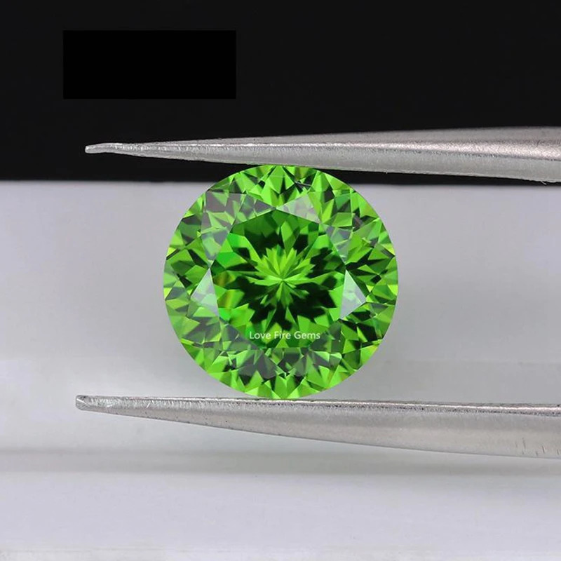 Brilliant Tsavorite Green Emerald Gemstone Round Cut 11.0mm 5.0 Cts VVS Gem Beads For Jewelry 250222