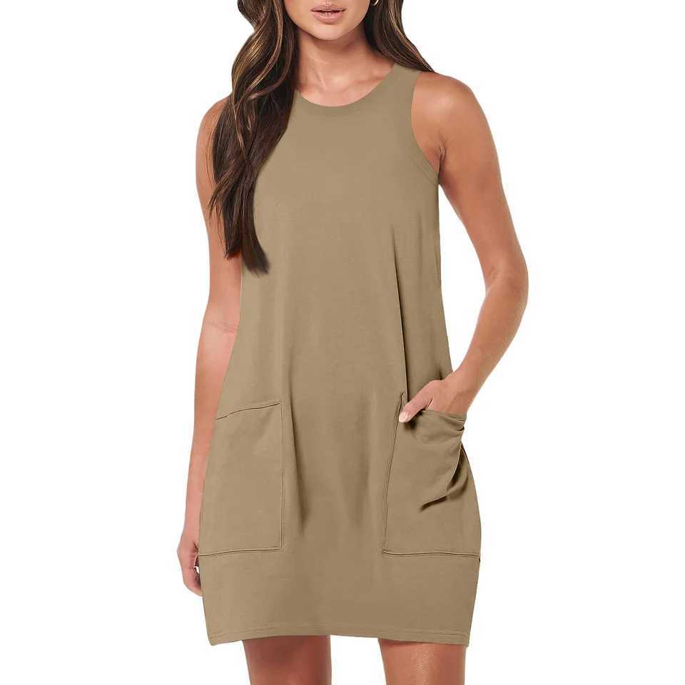 Loose Dress for Women Clothing 2024 Summer Solid Vacation Pullover Beach Sundress Fe Korean Fashion Slim Sexy Short Dresse MXJ250224