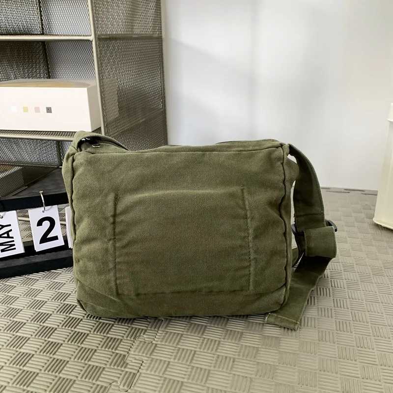 Preppy Style canvas backpack with anti bleaching treatment shoulder bag 100% pure cotton cross cut packaging cloth bag Z250225