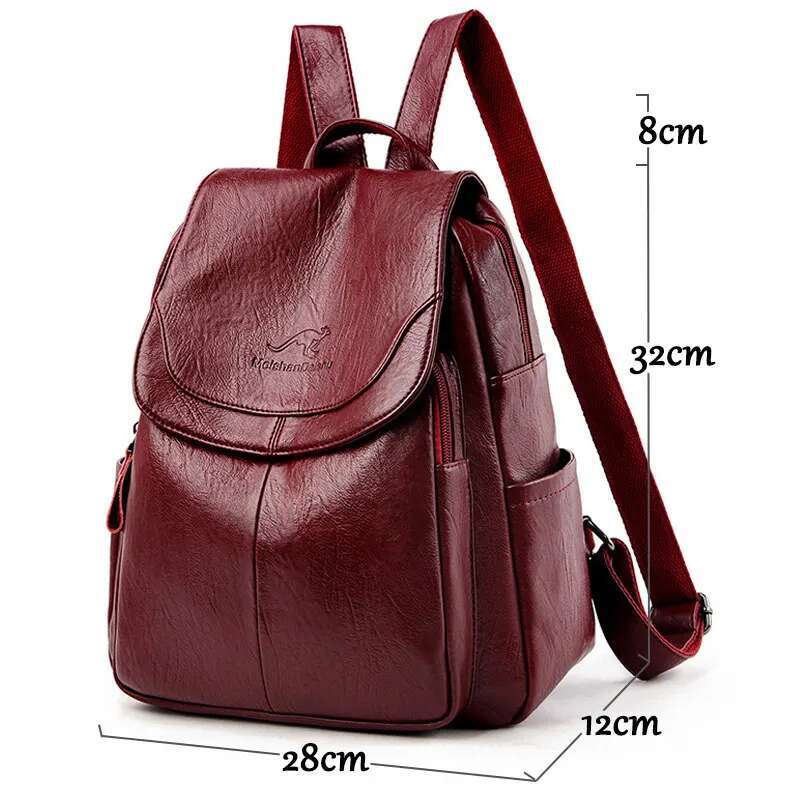 New Style4 New Vintage Women Large Capacity Bags For Teenagers Girls School Backpack High Quality Leather Shoulder Bag