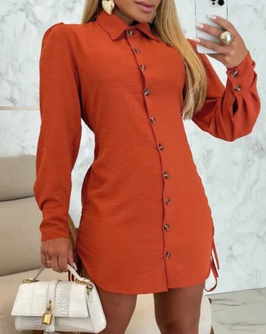 Womens Fashion Summer Minimalist V-neck Button Up Dress Woman Cotton Linen White Short Swed Pocket Casual Loose Shirt DressXJ250224