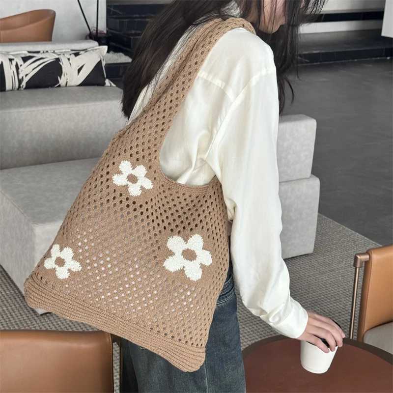 Women's Handbag, Hollow Mesh Shoulder Bag, Fashion Handbag, Super Cool Knitted Handbag, Travel Beach Handbag