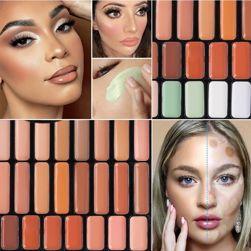 50 Shades Concealer PaletteHigh Coverage Contouring CreamTattoo And Dark Circles Cover-Up Nose ShadowFace-Eye-Lip Base Makeup 250222