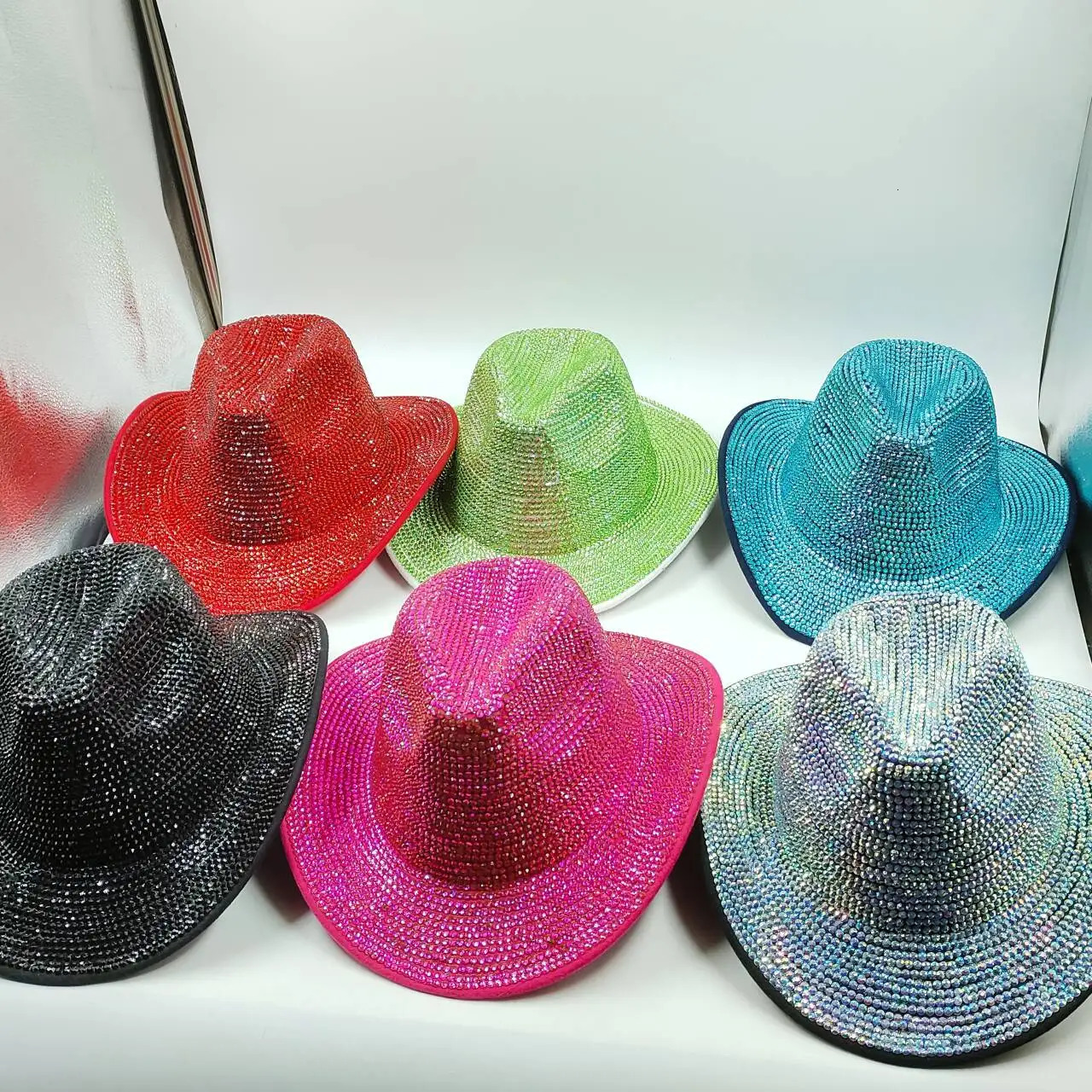 hats girl cowboy hat party hat cowboy cap Fedoras jazz mens winter hat for women capred diamond banquet cap 250225