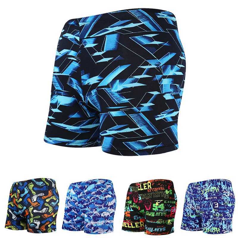 Summer Adult Boxer Swimming Trunks Personality Suit Swimming Trunks Men Swimming Pool Swimwear Men Stretch Surfing BeachXJ250224