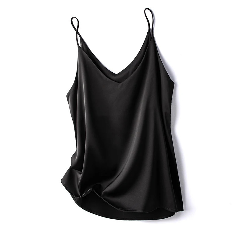 Summer Camisole Slim Vest Sexy Women Sleeveless V-Neck Gray Tee Tank Tops Female Solid Black/White Korean Crop Tops Y2k 250224