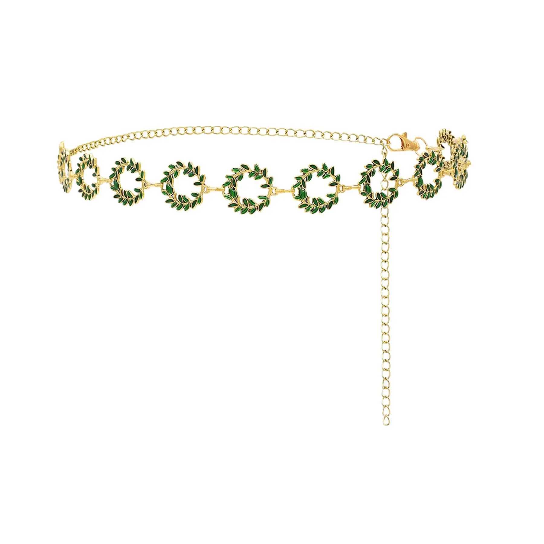 Drip Glaze Women Wasit Chains Satin Of Alloy Body Jewelry Egant Metal Belt Dr Gird For WomenXJ250224