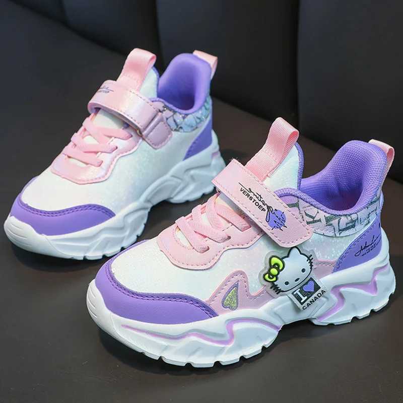 Childrens Sneakers for Girl Spring Non-slip Running Shoes Fashionable Soft Sole Comfortable Outdoor Sports Tennis Shoes for Kids W250225