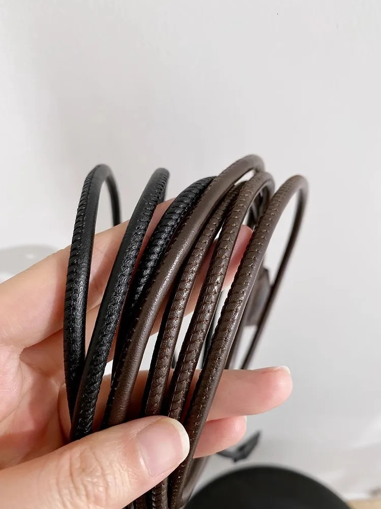 Fashion Sheepskin Genuine Leather rope belt Women Retro knotted waist pant adjust dresses accessories women belt rope 250221