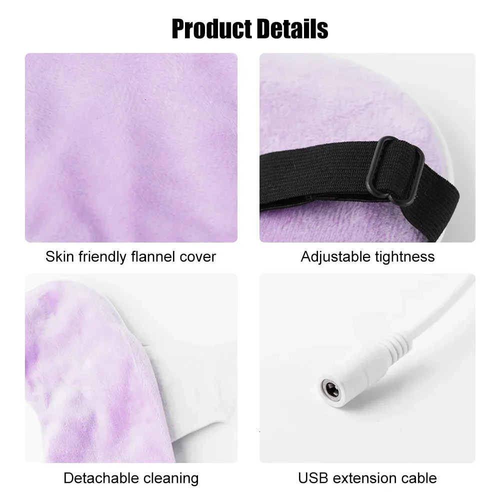 Heated Eye MaskUSB Mask for Dry Eyes with Constant Heating TemperatureWarm Compress Pad Sleep Dark Circles 250219