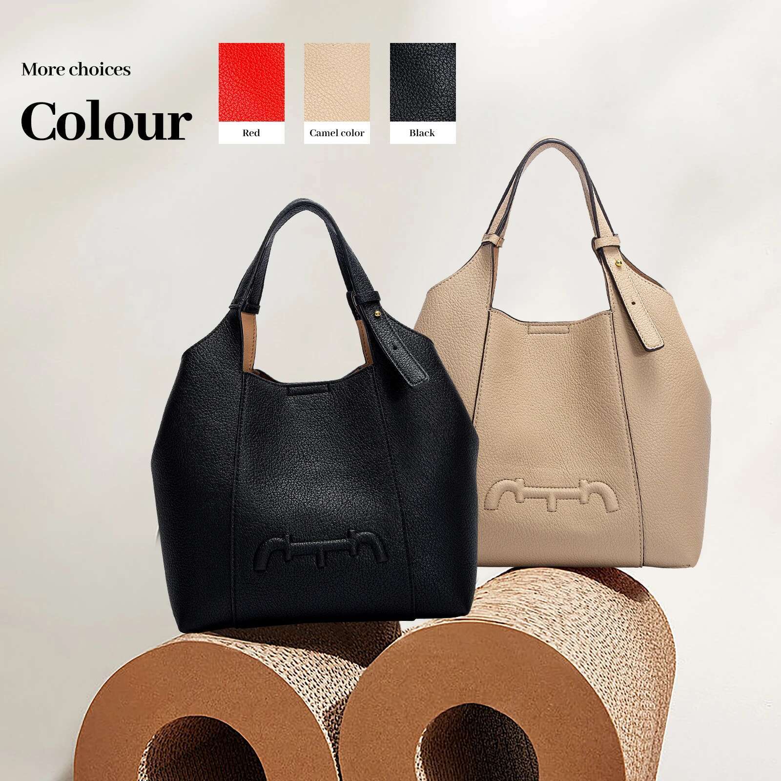 Retro Style New 2024 Solid Color Shoulder Bag Versatile Commuter Women's Large Capacity Handbag