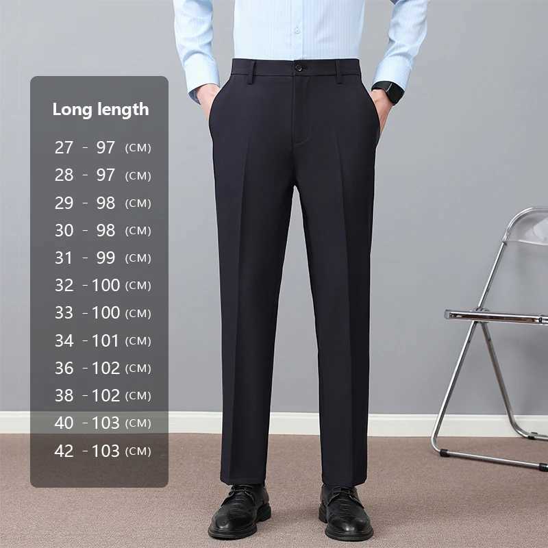 Brand clothing Spring clothing formal ankle pants mens business elastic waist set Korean style Trousers Plus size 27 40 42 W250225