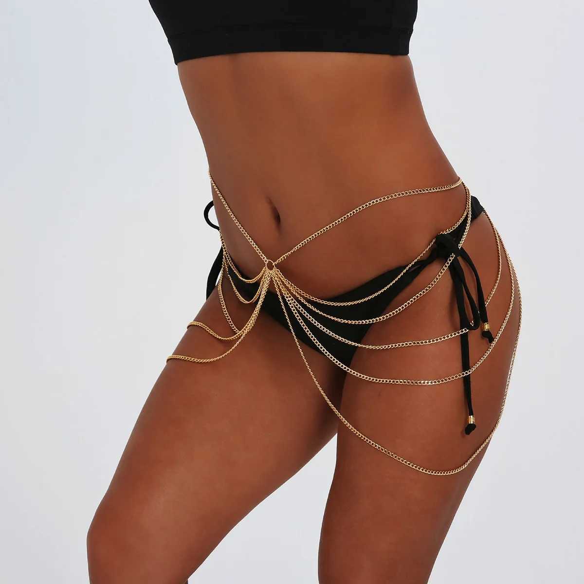 Sexy Women Body Waist Chain MultiLayer Tassel Women Metal Belly Chain Bodys For Women Chain Jewelry AccoriesXJ250224