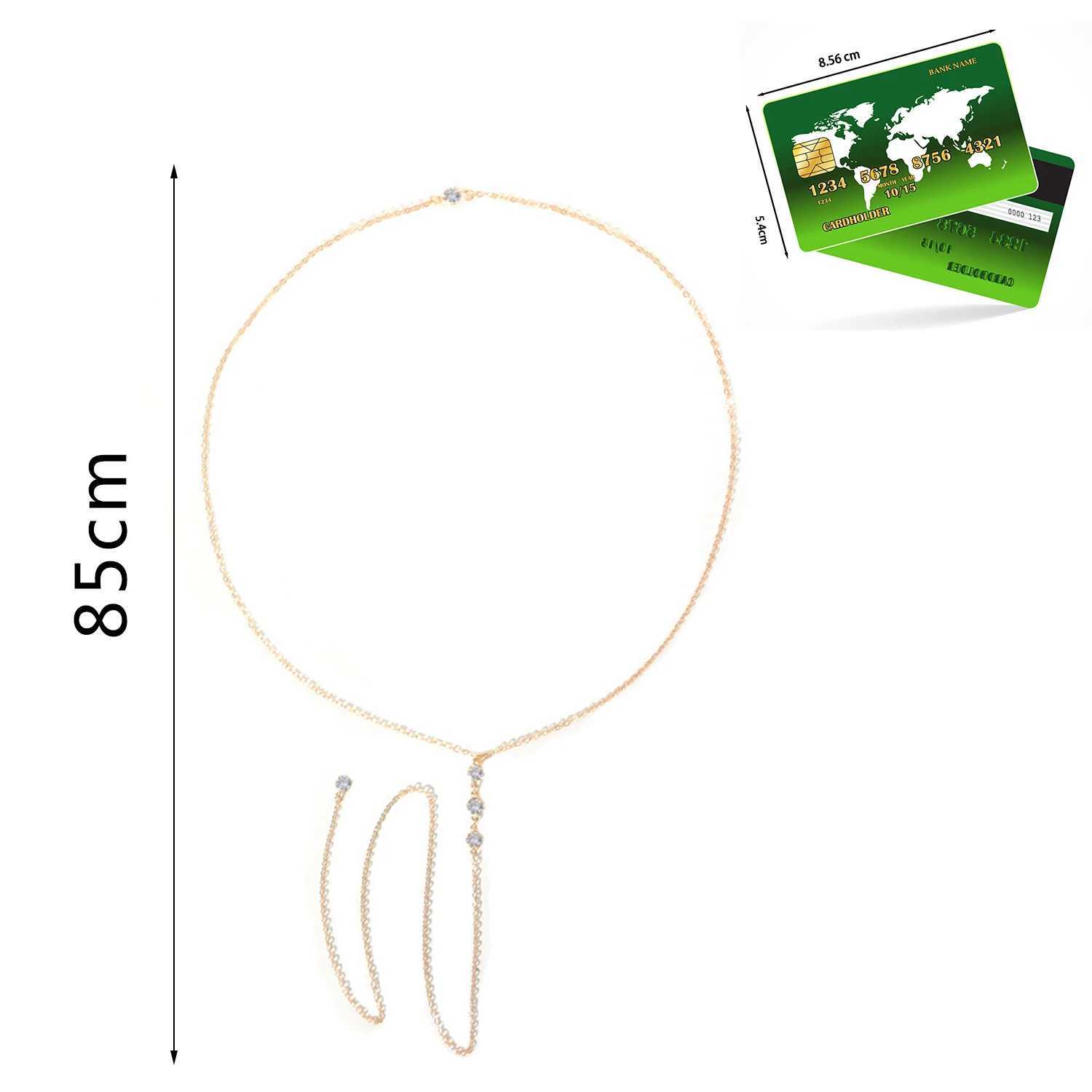 2023 Drop Chain Necklaces For Women Egant Long Crystal Wedding Accories ss Chain Beach JewelryXJ250224