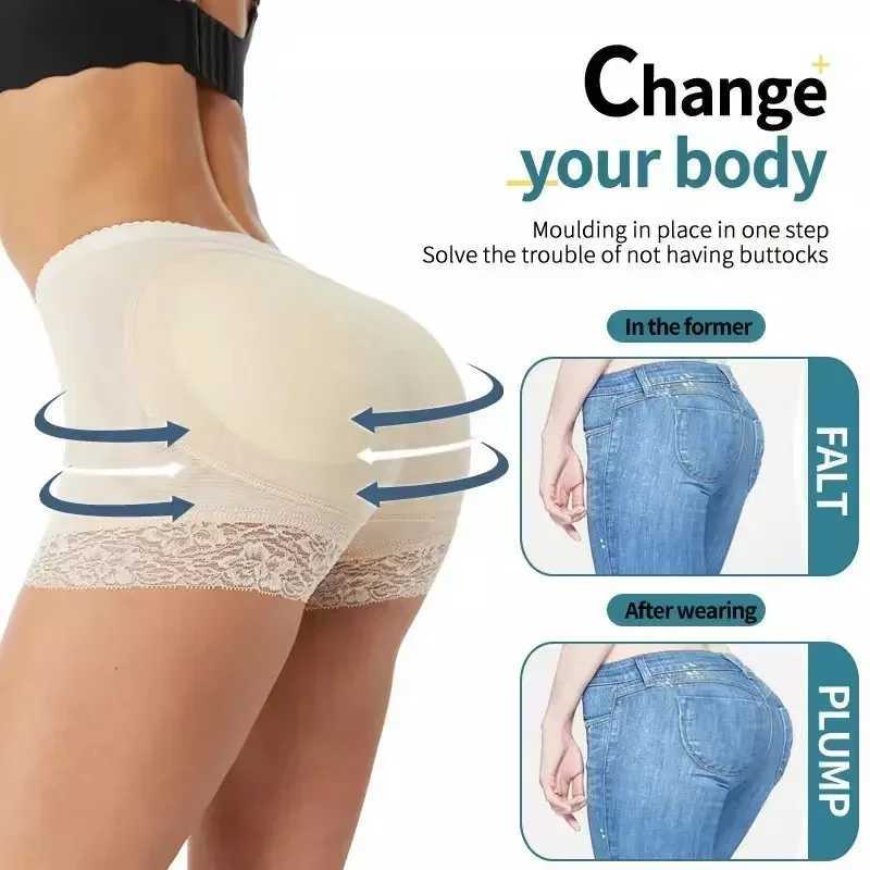 1 PC Women Butt Lifter Panty Fake Buttock Body Shaper Padded Underwear Lady Lift Bum High Waist Tummy Control Hip Panties M250225